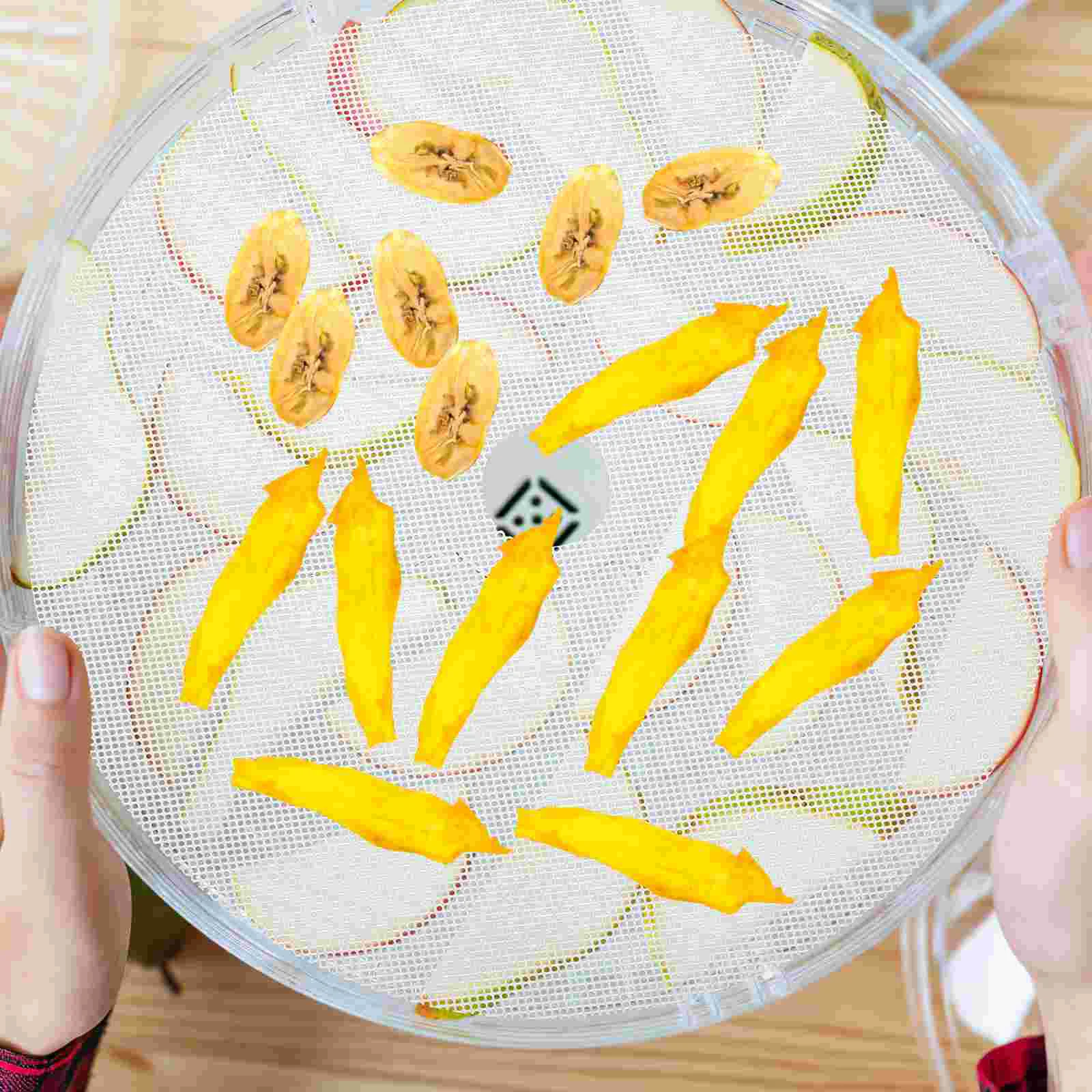 3 Pcs Fruit Dryer Mat Food Liner Dehydrator Mats for Jerky Air Fryer Oven Machine Mesh Silicone Pad Drying Sheet