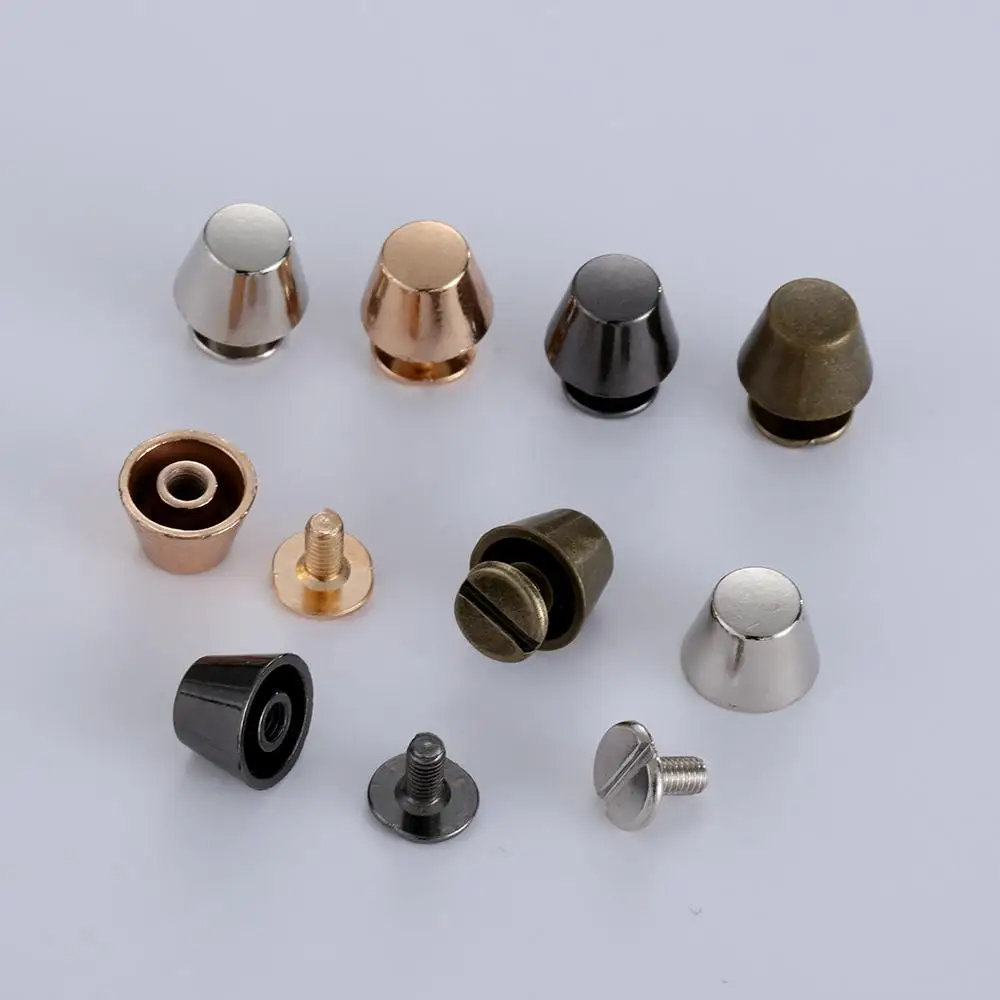 10/12mm Luggage Craft Leather Craft Metal Nail Clothes/Bag/Shoes Round Head Screws Solid Nail Bolt Strap Rivets Bucket Dome
