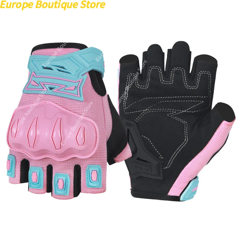 Mobaidao Summer Breathable Half Finger Gloves Motorcycle Men Women Anti Fall Shock Absorption Protective Riding Equipment view 6