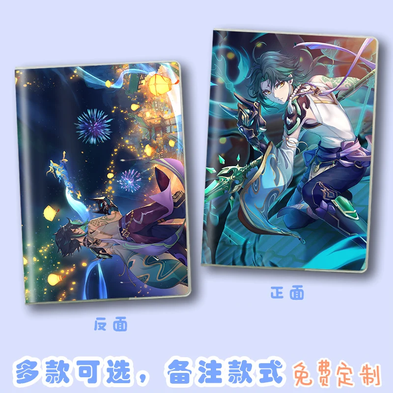 Anime Genshin Impact Tartaglia Zhongli Xiao A5 Notebook Jotter Student Note Pad Book School Supplies Sketchbook Cosplay Gift