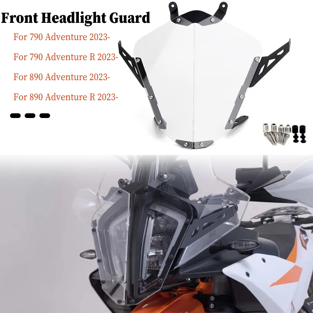 Motorcycle Accessories New Front Headlight Guard Protector Cover Kit For 890 Adventure ADV R 790 ADVENTURE Adv R 2023 2024