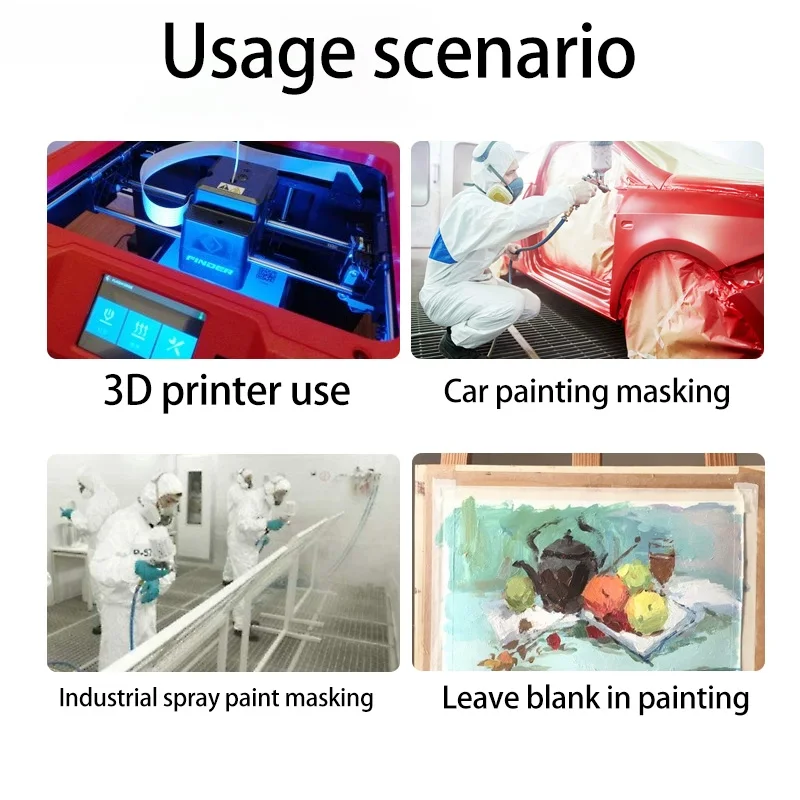 1 لفة شريطٌ لاصق أزرق إخفاء سهل إزالة الطلاء الشريط الأمن طلاء جدران الحرف الفنية البناء الفن المنزل 20 متر الشريط