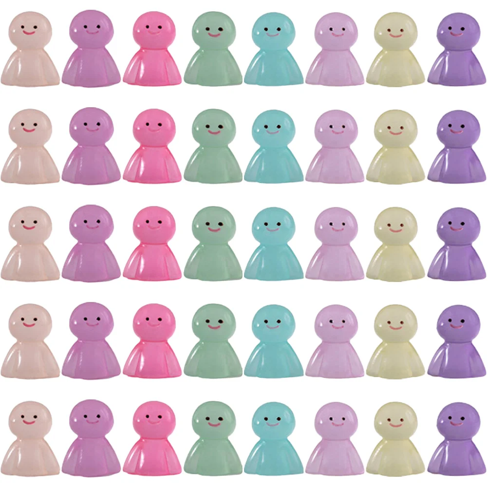 40 Pcs Toys Sunny Figurines Decorations Statue Model Decorate Tiny Resin Party Small Accessories