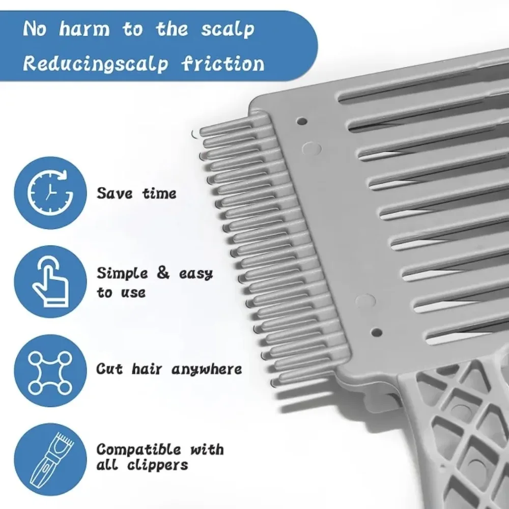 Curved Barber Comb Heat Resistant Professional Men Styling Plastic Gradienter Design Flat Top Hairdressing Tools for Barber Shop