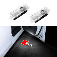 2Pcs LED Car Door Welcome Courtesy Projector Ghost Shadow Lights for Audi R8 Logo 2007 2008 2010 2020 2021 2022 Accessories