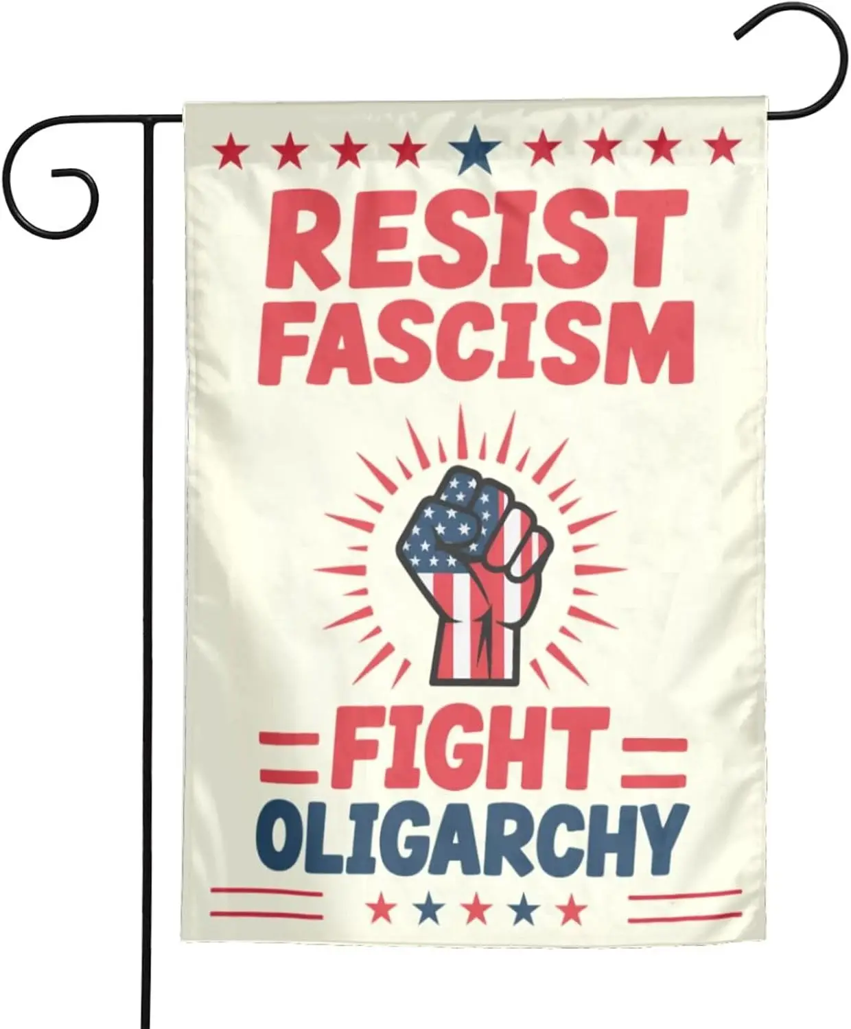 مقاومة اللفافة القتال القليل 12 × 18 بوصة حديقة العلم مزدوجة الوجهين العمودي، أنيق ترحيب ساحة المنزل الديكور في الهواء الطلق VVL #5