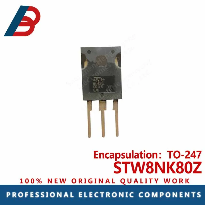 MOSFET STW8NK80Z, paquet TO-247 8A800V, 5 pièces