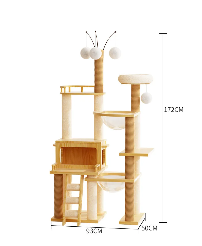 

Cat climbing frame nest tree integrated shelf cat toy large Maine puppet cat villa toy jumping platform
