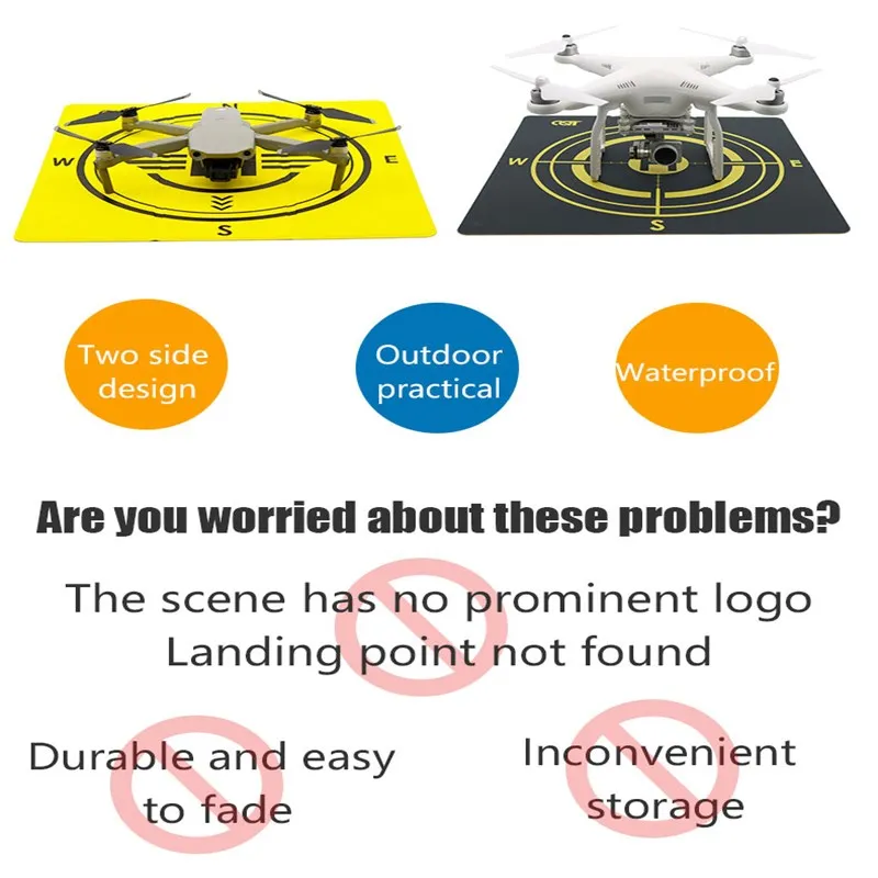 مقاوم للماء بدون طيار الهبوط الوسادة برو سريع للطي مع حقيبة ل DJI Air 2S/ DJI FPV/ Mavic Mini 2/ Mavic Air 2/ Mavic mini/ Mavic Pro