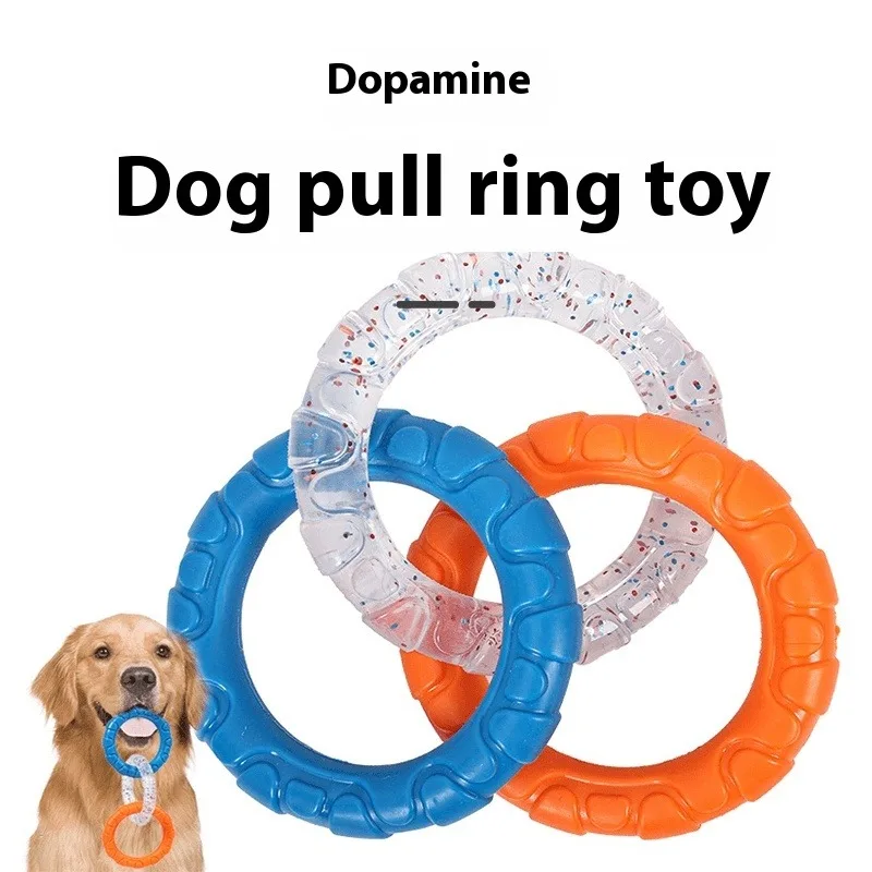 

Dog Toys Pull Rings Tough To Bite Cleaning Teeth Grinding Teeth Relieving Boredom Training for Both Large and Small Dogs