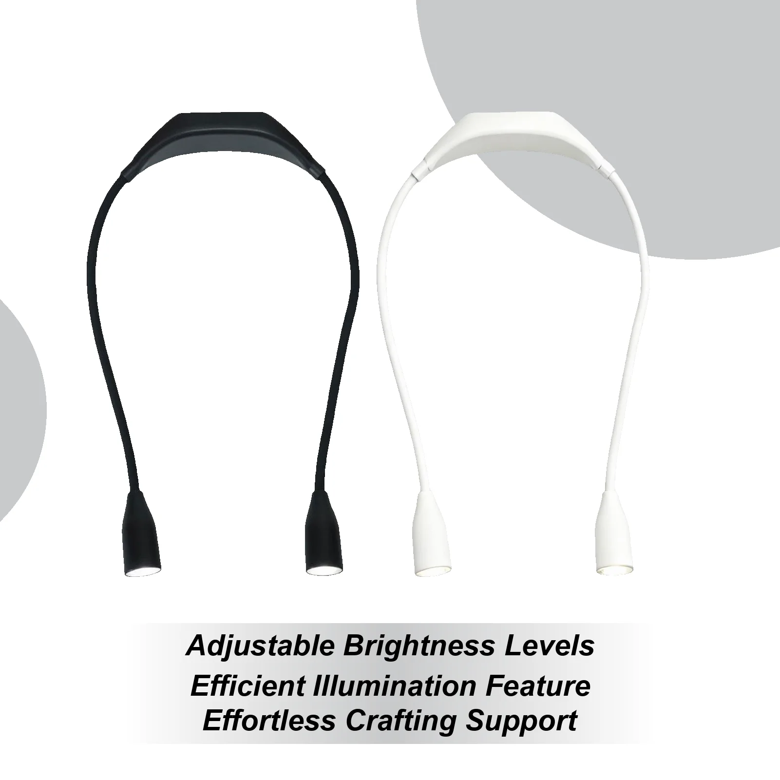 

Neck Book Light 3-Color 9-Brightness Levels Battery Powered Around The Neck Light for Knitting Crocheting Crafting Sewing