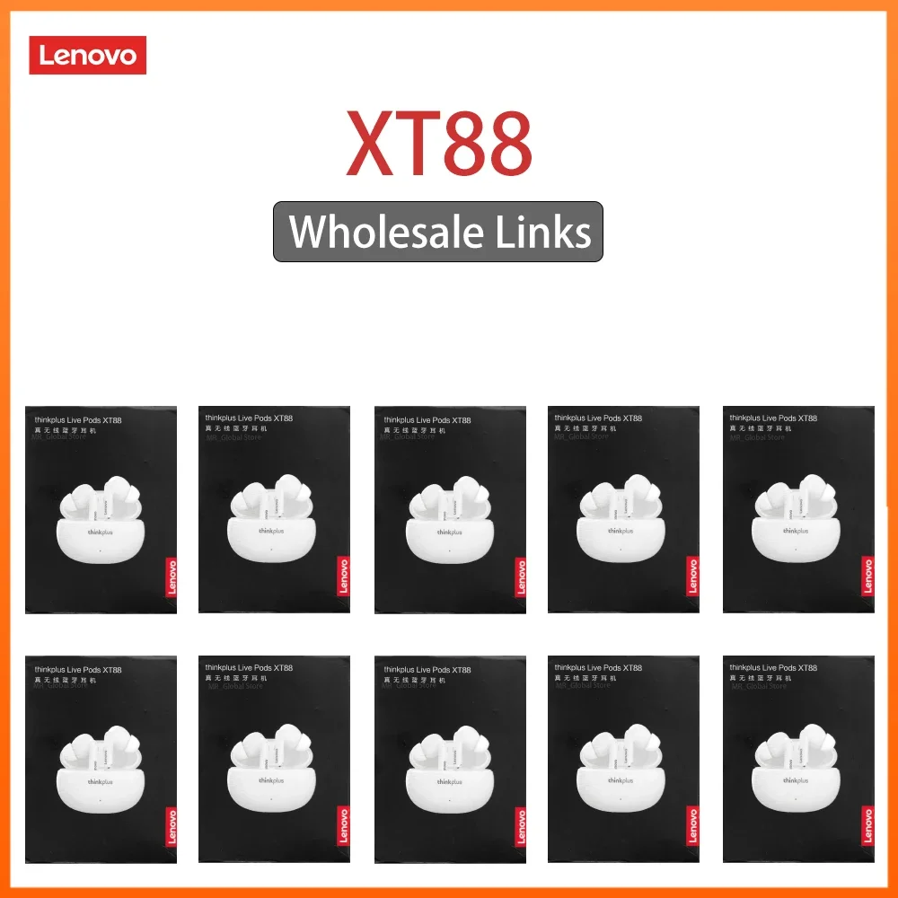 

New Original Lenovo XT88 5PCS 10PCS Earphones TWS Sports Headphones Wireless In-Ear Earbuds Dual HD Microphone Headset