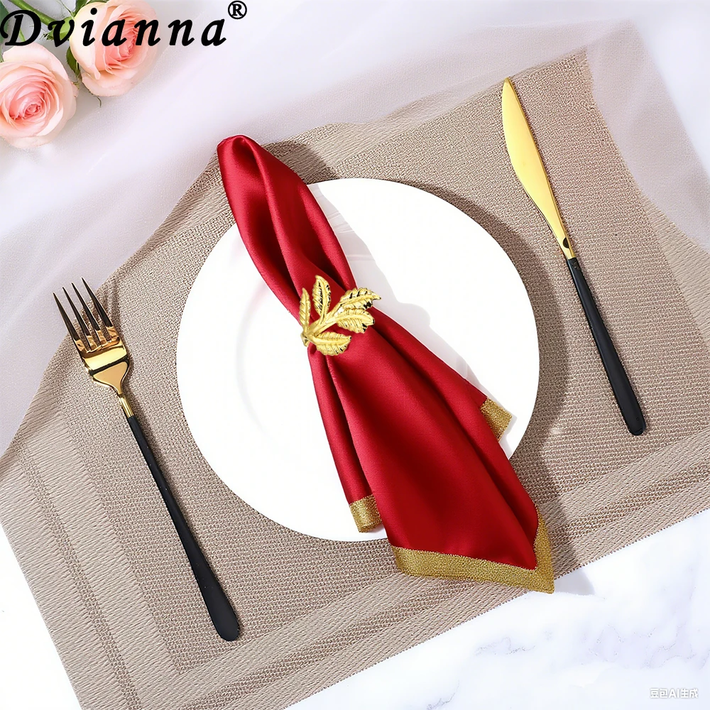 

30Pcs Gold Napkin Rings Metal Leaf Napkin Rings Holders Fall Leaves Serviette Buckles for Wedding Birthday Party Banquet Decor