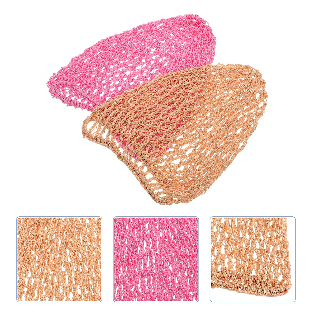 

2pcs Crochet Net Elastic Hair Net Cover For Women Girl Home Use Sleeping Hair Care Gift Bath Cap Home Daily Use