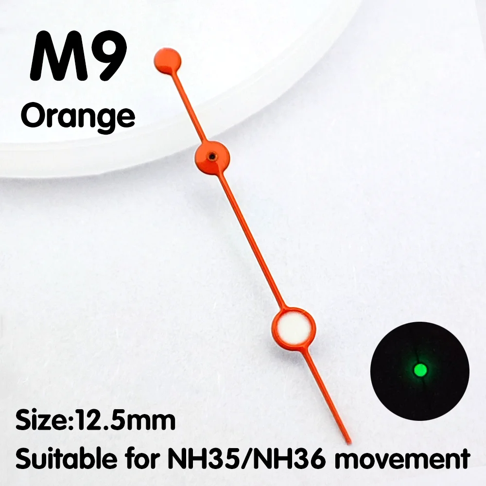 NH35 ساعة يد ثانية اليد الخضراء مضيئة الأيدي ساعة أجزاء استبدال الملحقات يناسب NH35 NH36 4R35 4R36 حركة الأيدي