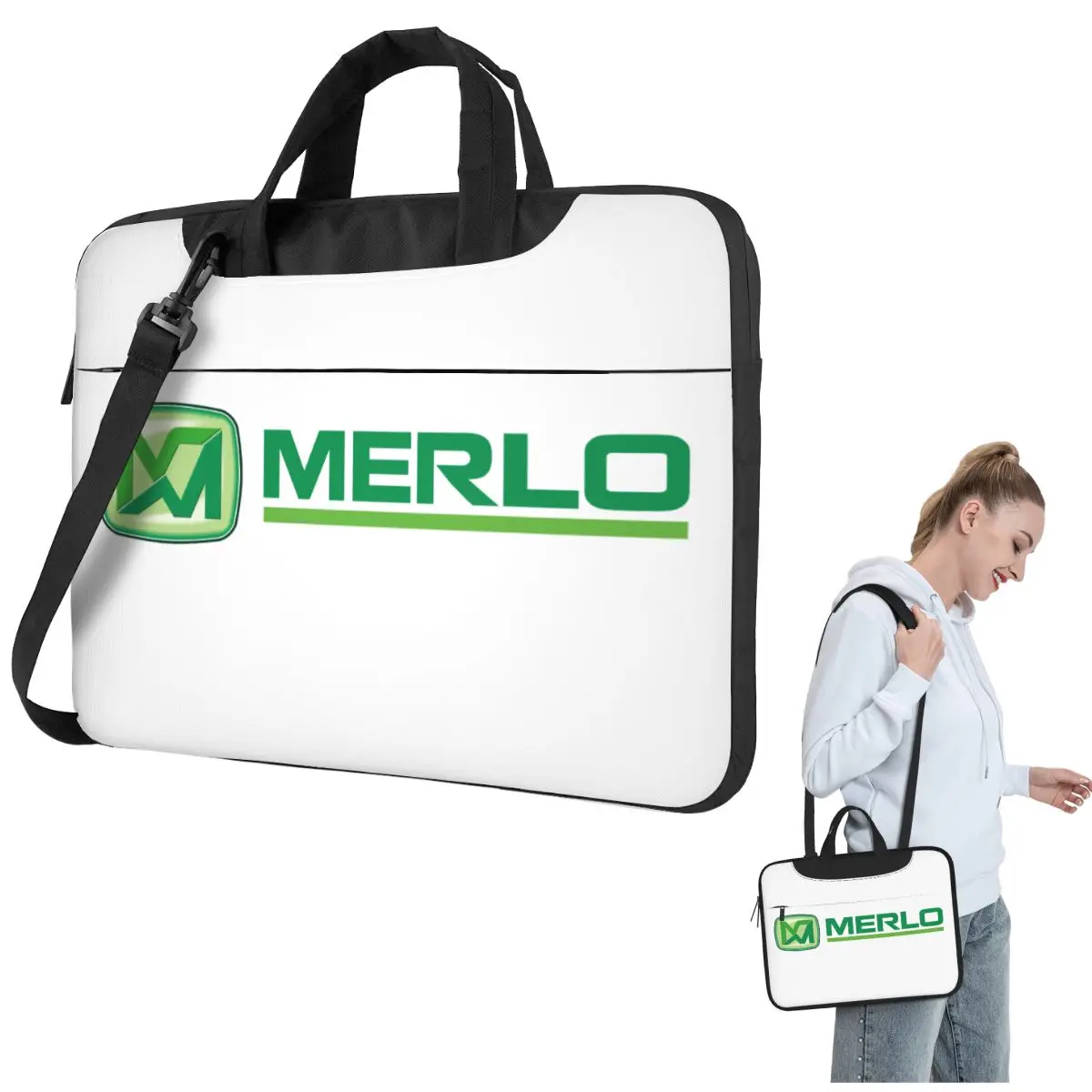 

Merlo Logo Laptop Bag Shockproof Case Computer Bag 13 14 15.6 Inch Crossbody Laptop Pouch For Macbook Pro Air