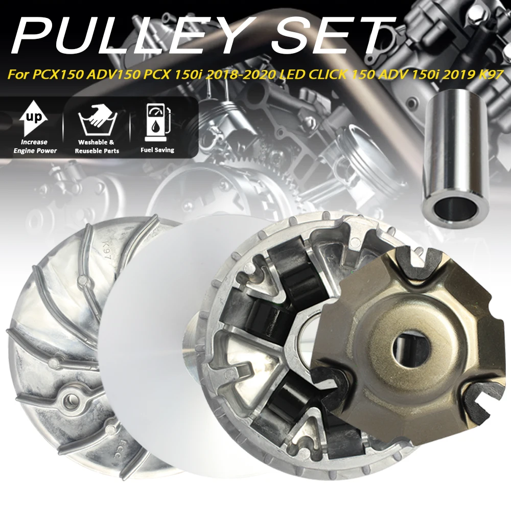 

Drive Pulley Set K97 for Hon da PCX150i PCX150 ADV150i 2019-2020 LED CLICK150, 150cc CVT Transmission Upgrade Part