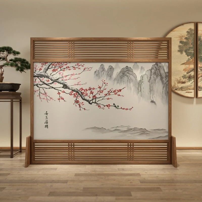 

Customized new Chinese style screen partition, living room, bedroom, shelter, home entrance, porch, modern and simple