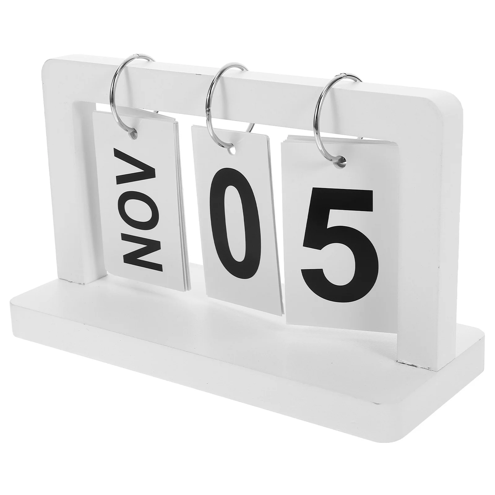 

Wooden Desk Calendar Perpetual Flip Tabletop Ornament Creative Reusable Date Tracker for Office Home Decor Aesthetic Desktop