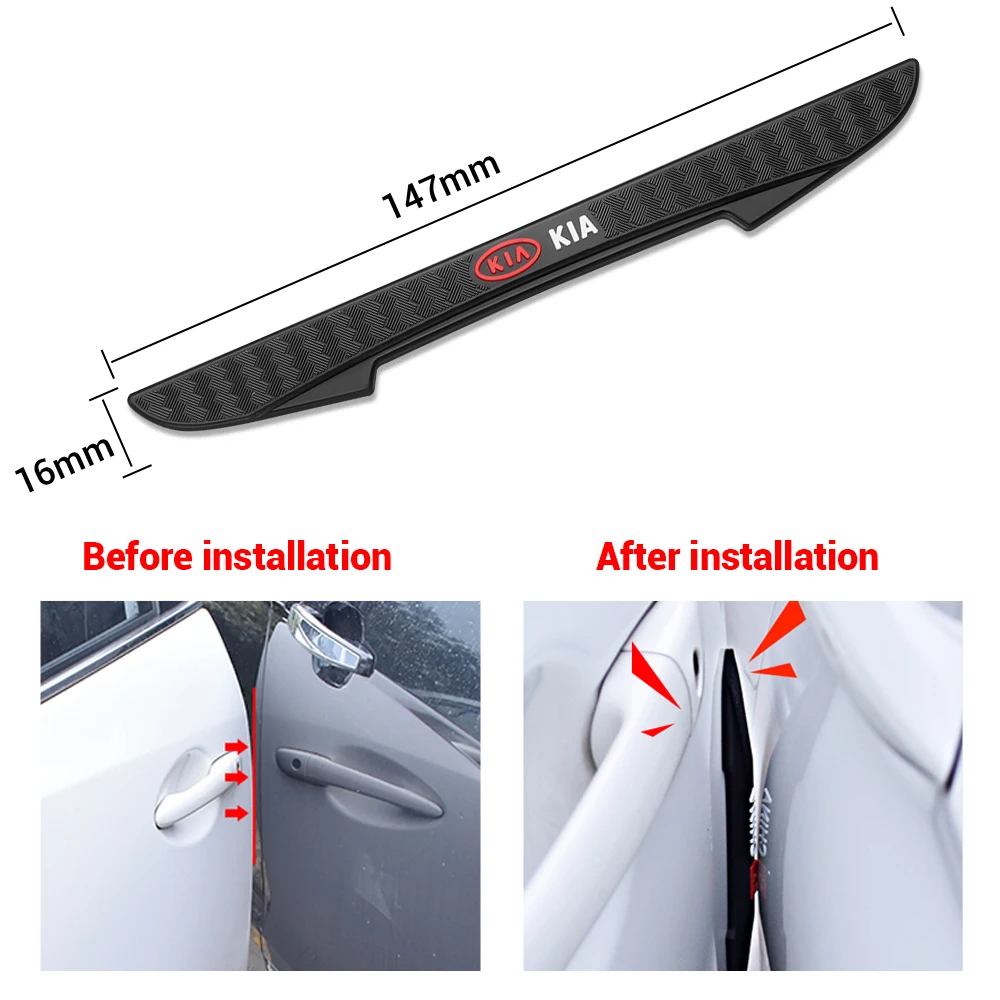 Car Door Edge Anti-collision Protector Bar Stickers Silicone for Kia Rio Ceed Sportage Cerato Soul Sorento K2 Niro Niro Picanto view 2