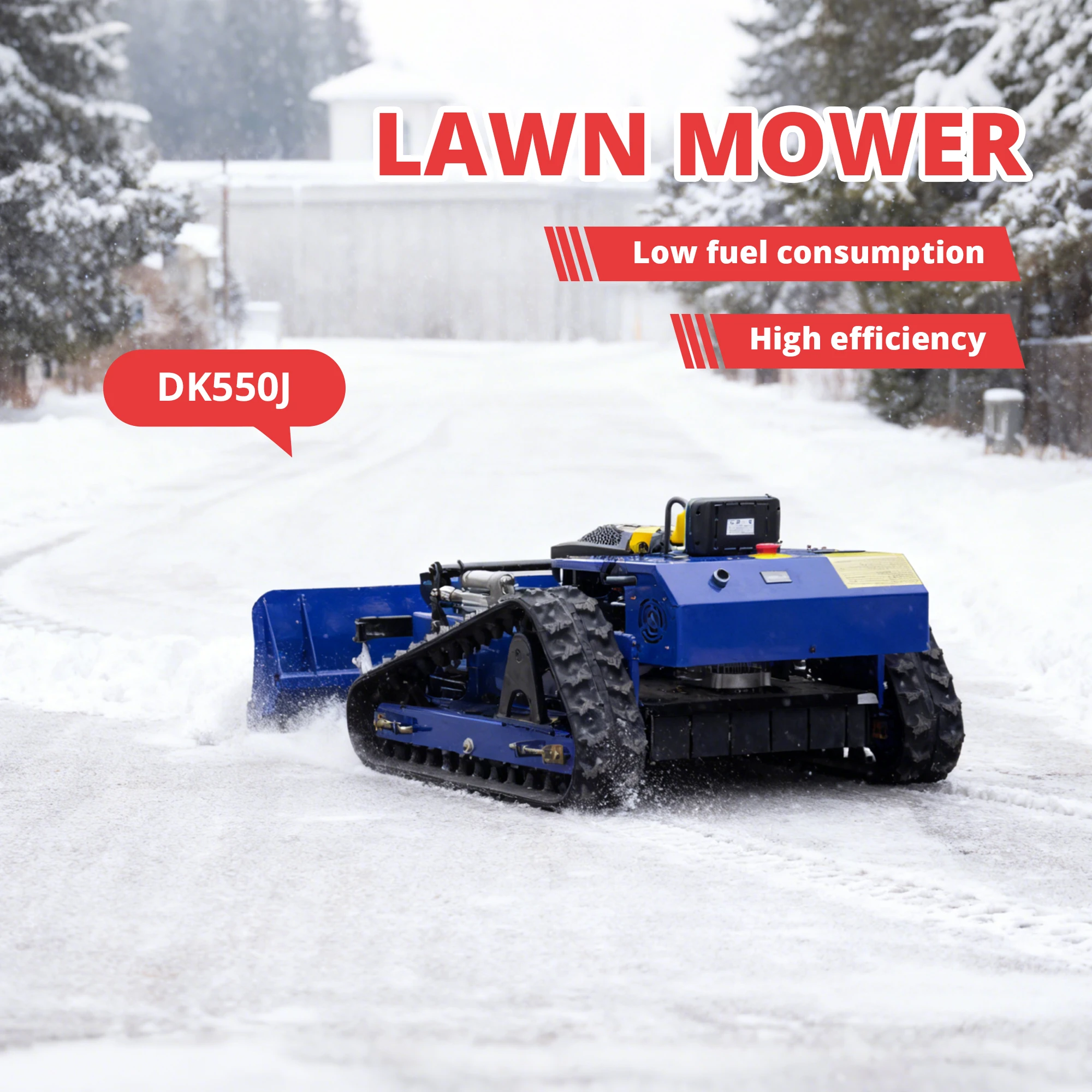 Kosiarka RC, akumulatorowa kosiarka zdalnie sterowana z łopatą do śniegu, bezpieczna i wytrzymała, idealna do pielęgnacji ogrodu domowego