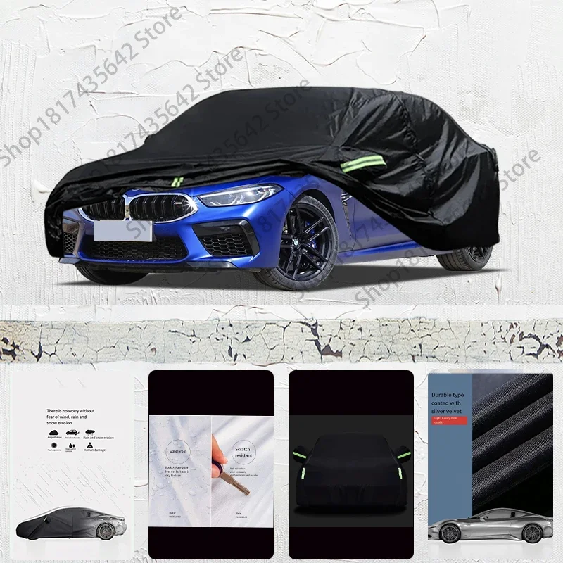 

For BMW M8 Car cover Exterior Car Cover Black Outdoor Protection Full Car Covers Waterproof Sunshade Anti UV Snow Cover