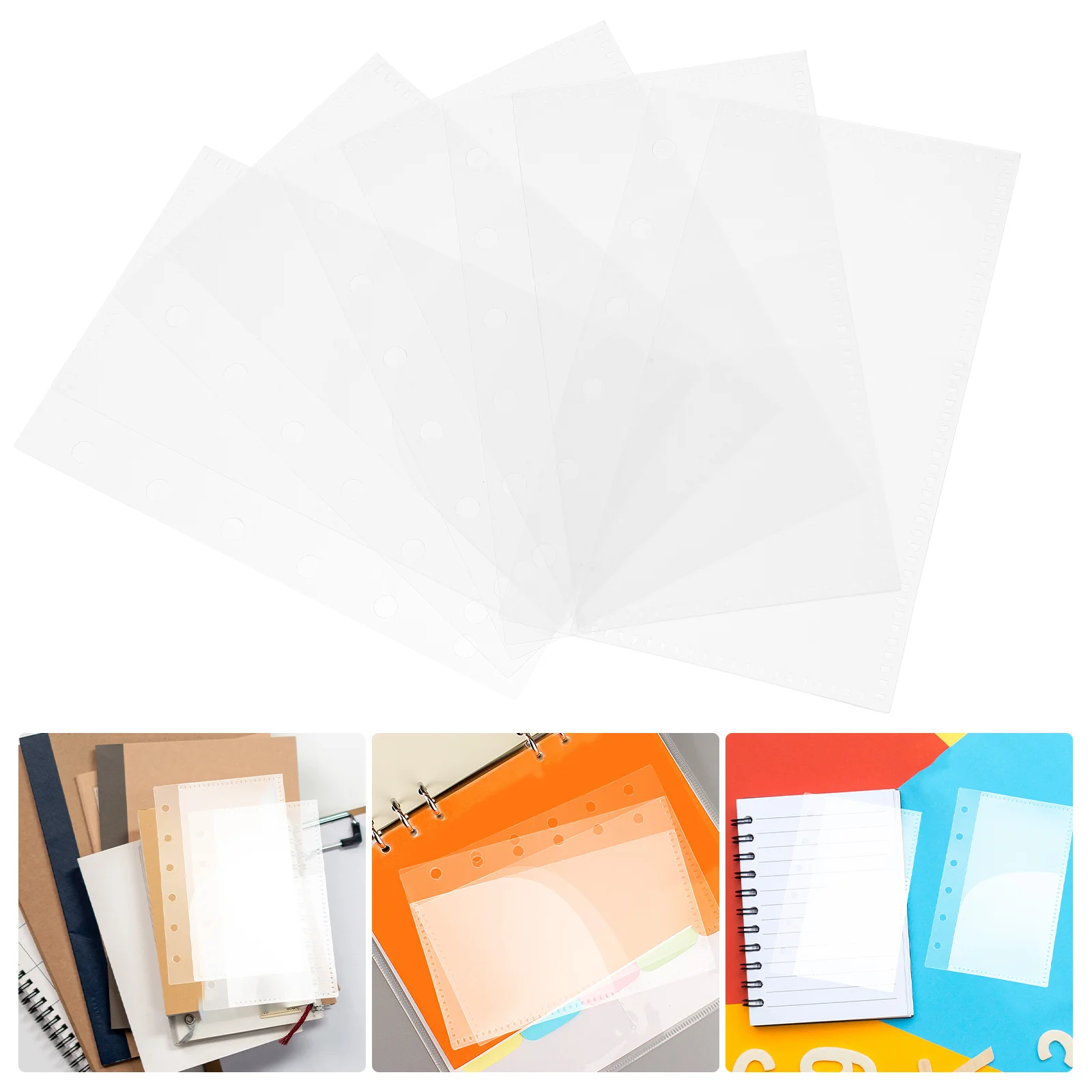 5 Pcs Binder Budget Bag Small Pocket Loose Leaf Book Insert Replaceable Reusable