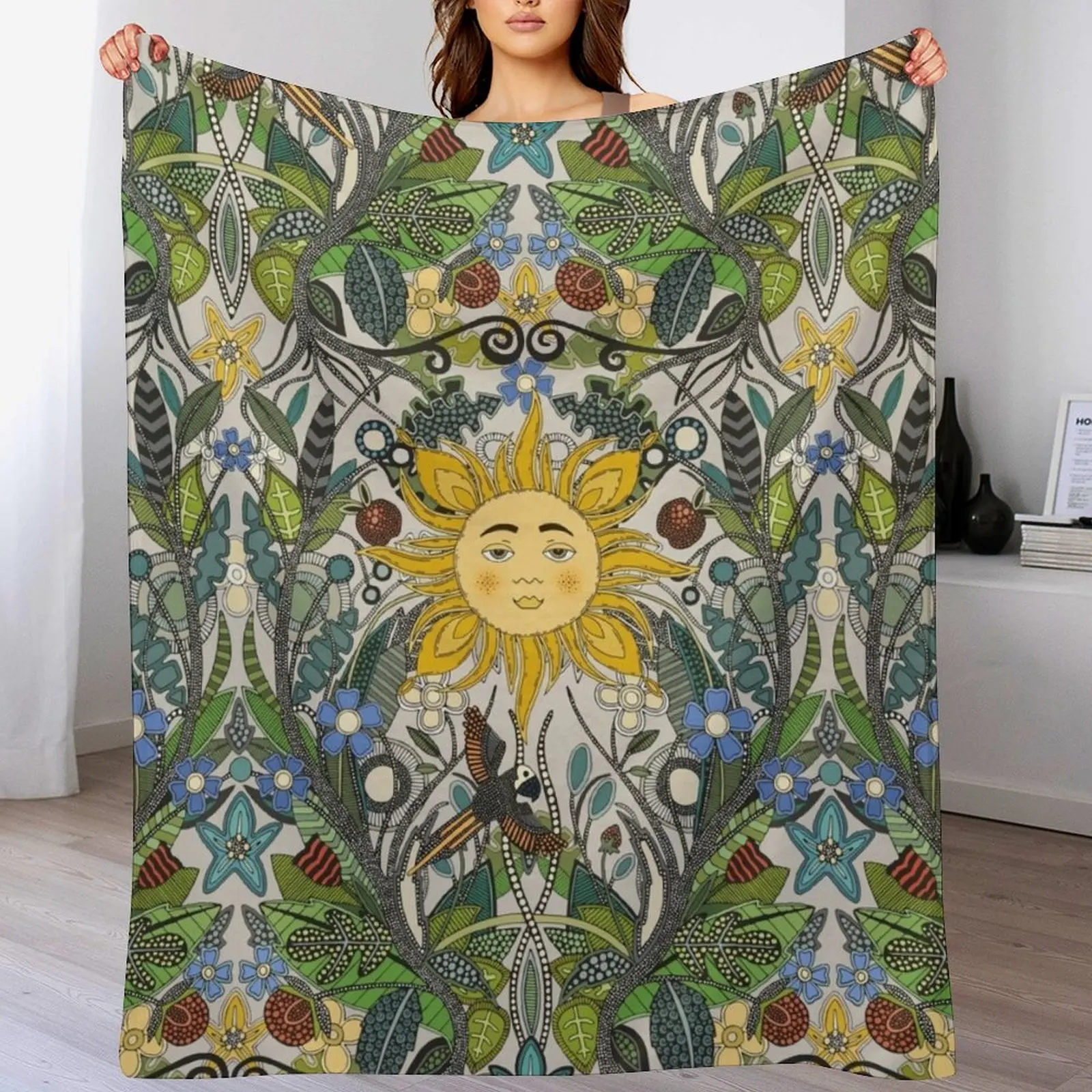 

sunshine garden pebble Throw Blanket Furrys Flannel Large Polar Blankets