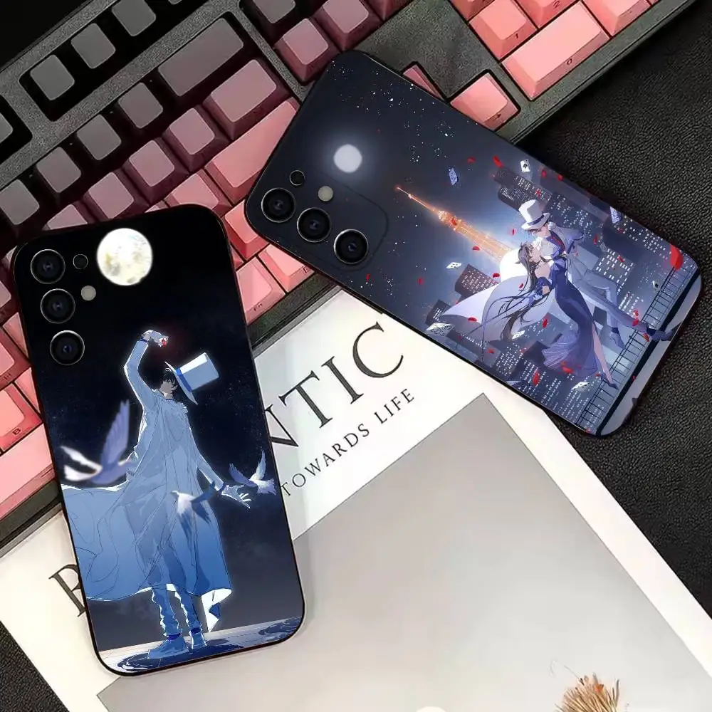 The dashing K-Kaito Kid Transparent    Phone Case For Samsung S26,S25,S24,S23,S22 Black Soft Protective Phone Case