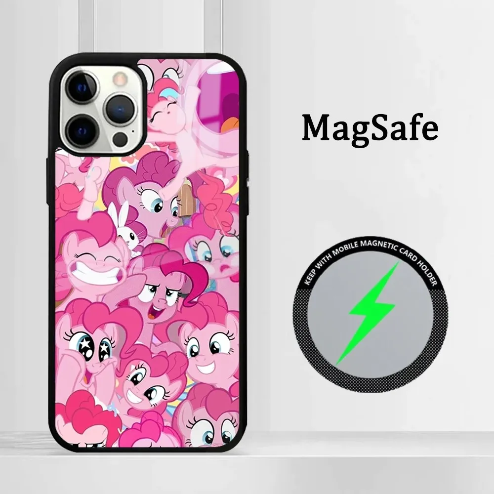 My Cartoon Little P-Pony  Phone Case For iPhone16 15 14 13 12 11 Pro Max Plus Mini Mirror Magnetic Cover