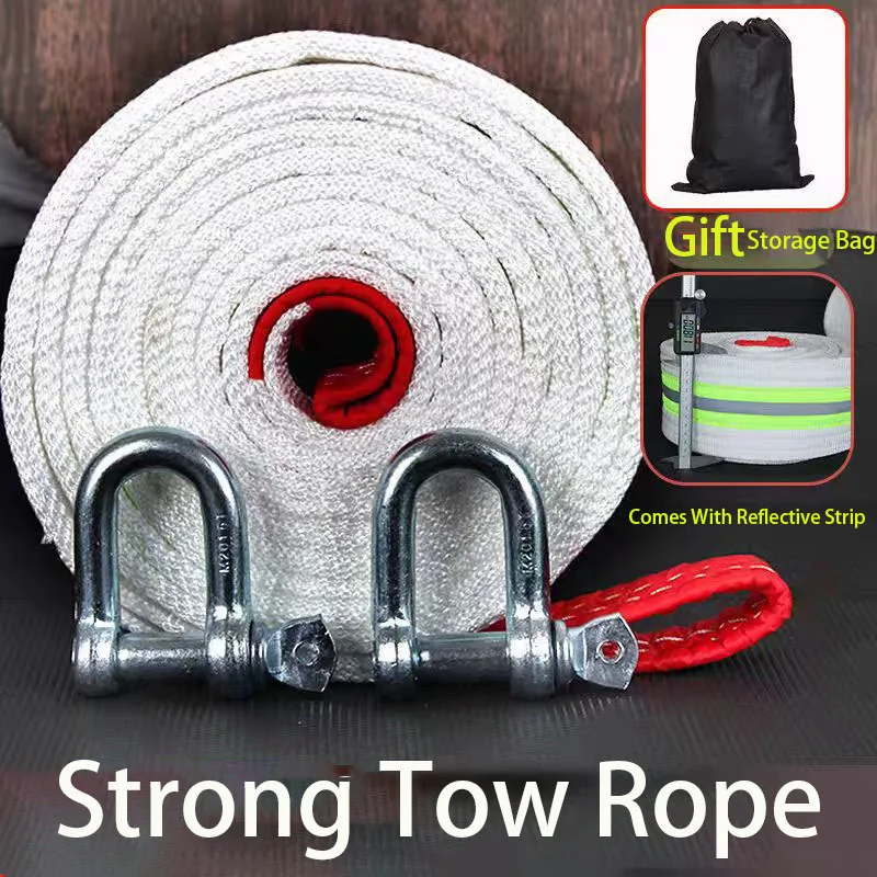 Car Tow Strap Off Road Accessories Rescue Traction Rope Emergency Trailer Strap Vehicle Safety Supplies Car Tool ﻿Tow Hook