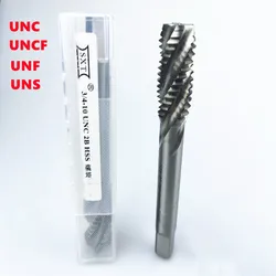 1 pz pollici American screw tap UNC/UNF/UNS/UNCF HSS W6542 4-40 1/4 1/2 3/8 3/4 5/16 strumento di maschiatura filettatura