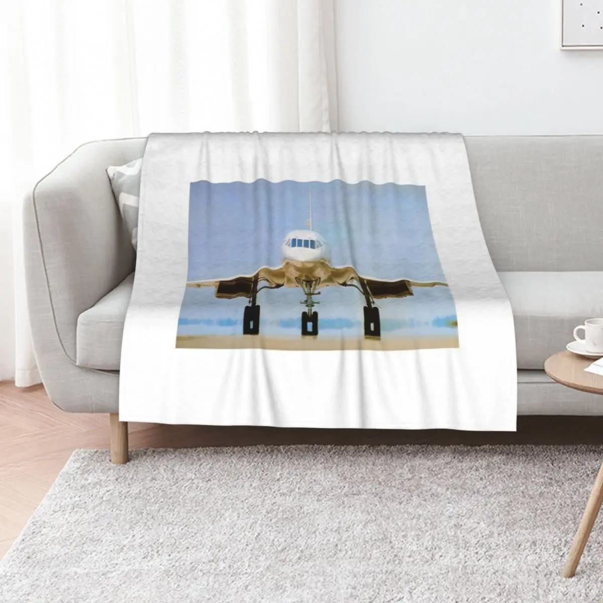 

Concorde on airport runway, 1975 (C028/4081) Throw Blanket Hairy Luxury St Plaid on the sofa For Baby Blankets