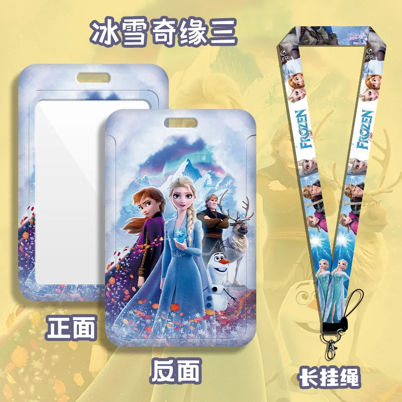 Student Card Holder Frozen Princess Keychain Cartoon Bus Card Holder Campus Card Work ID Holder Factory Hard Meal Card Subway Ac