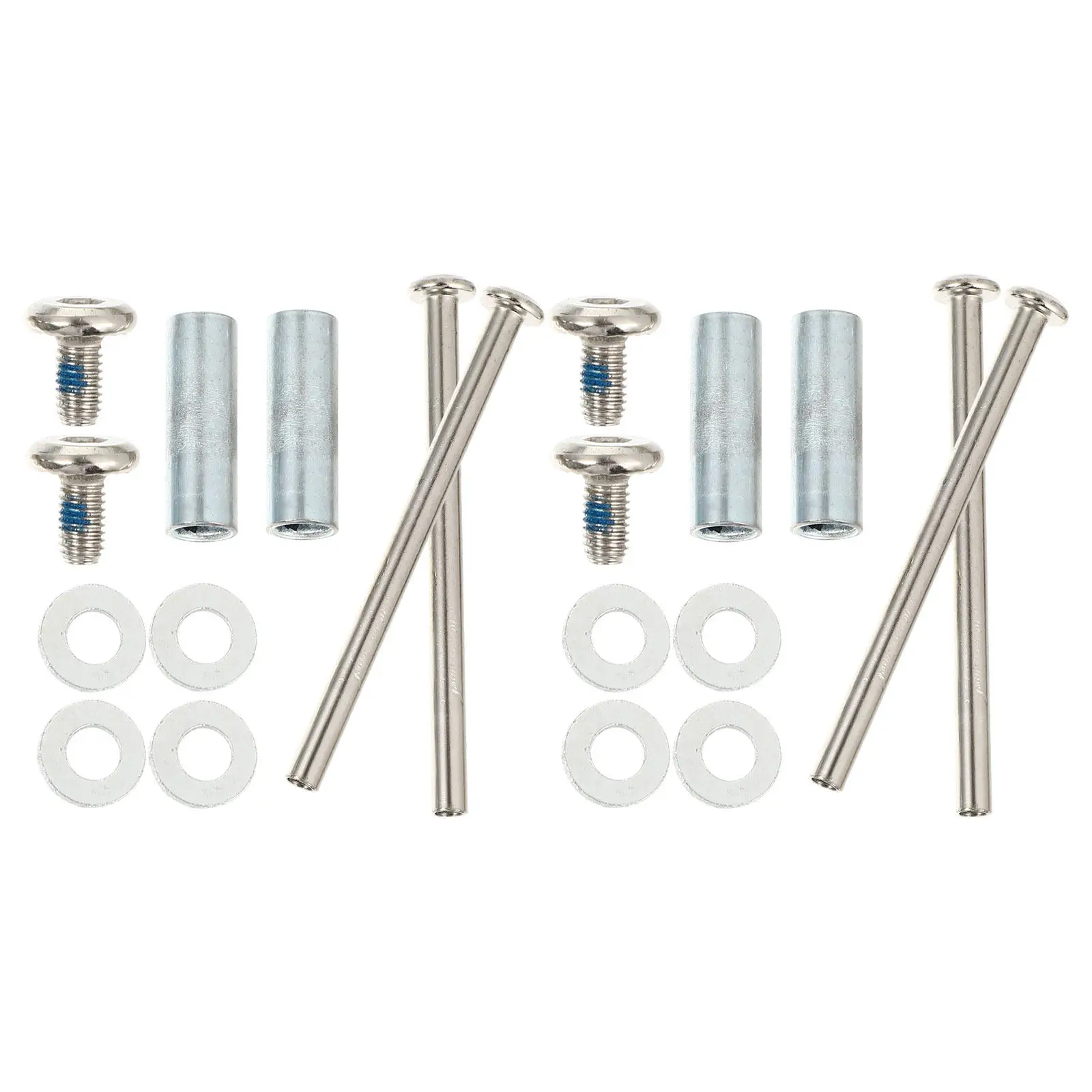 2 Sets Inline Skate Axle Spacer Screw Replacement Double Row Skating Wheel Screws Bearing Spacer Roller Skate Replacement Parts