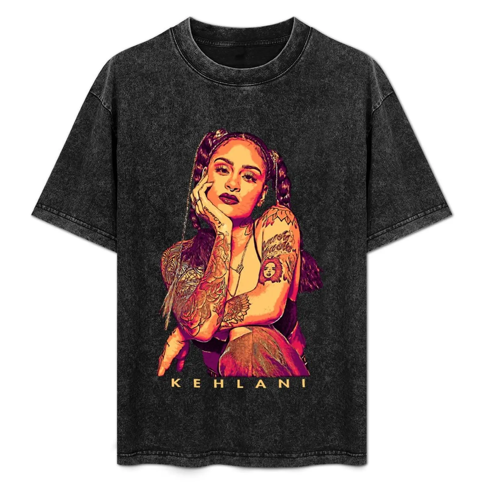 

Tour 2021 Kehlani Popart Music Singer T-Shirt Plus Size Street Style Tee