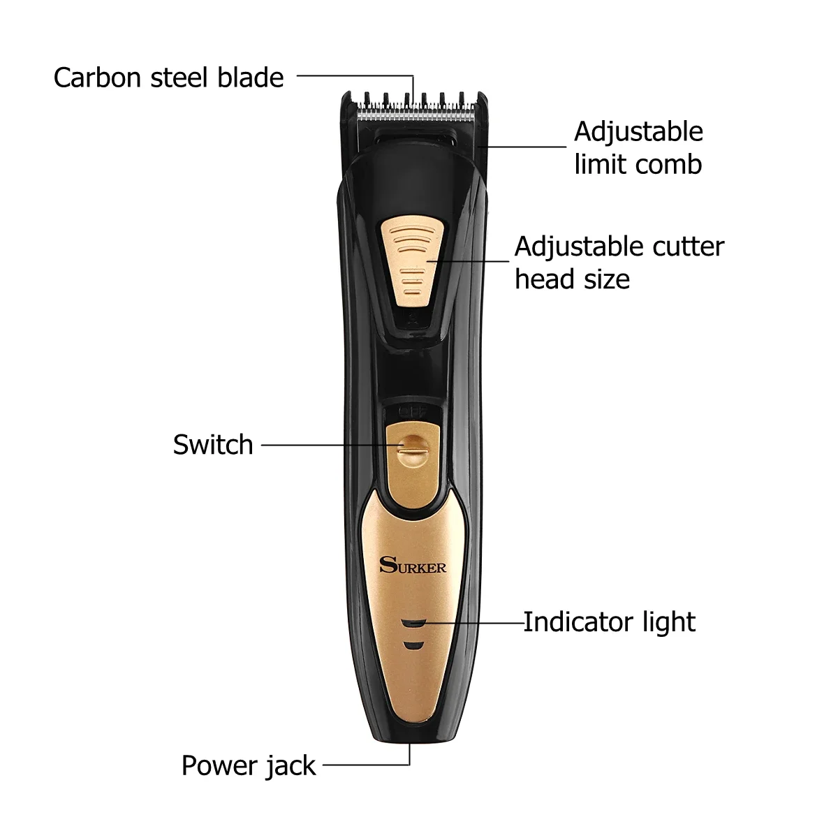 ตัดผมผู้ใหญ่เด็ก220V ชาร์จไฟได้ไฟฟ้าแบบมืออาชีพที่ตัดขนไฟฟ้าตัดผมที่ตัดขนเซรามิก barbe