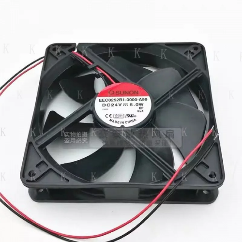 

C for SUNON EEC0252B1-0000-A99 12025 DC24V 5W 12CM 2-Wire Inverter Cooling Fan
