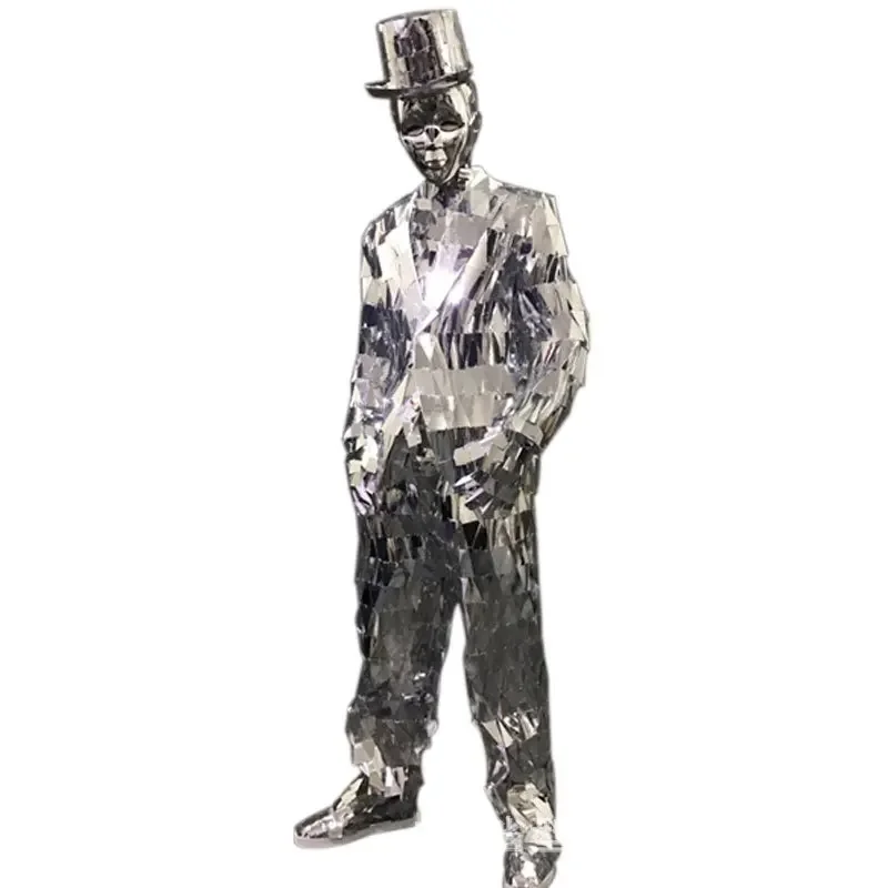 

Mechanical dance mirror man costumes, reflective mirror costumes, costume props