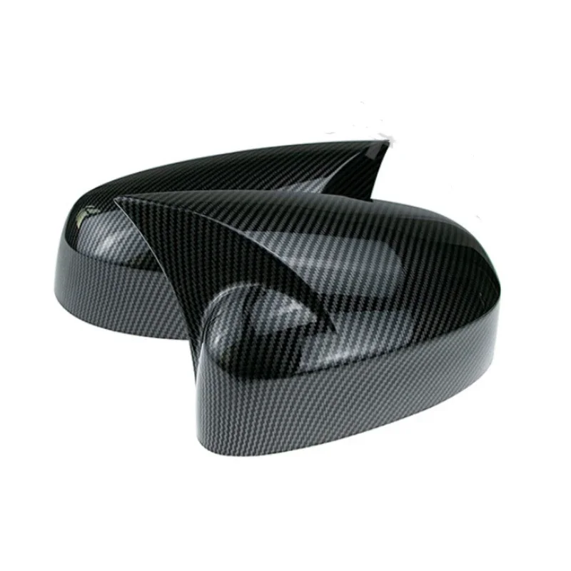 For Ford Focus MK3 2012-2018 Rearview Side Mirror Cover Wing Cap Exterior Door Rear View Case Trim Carbon Fiber Black