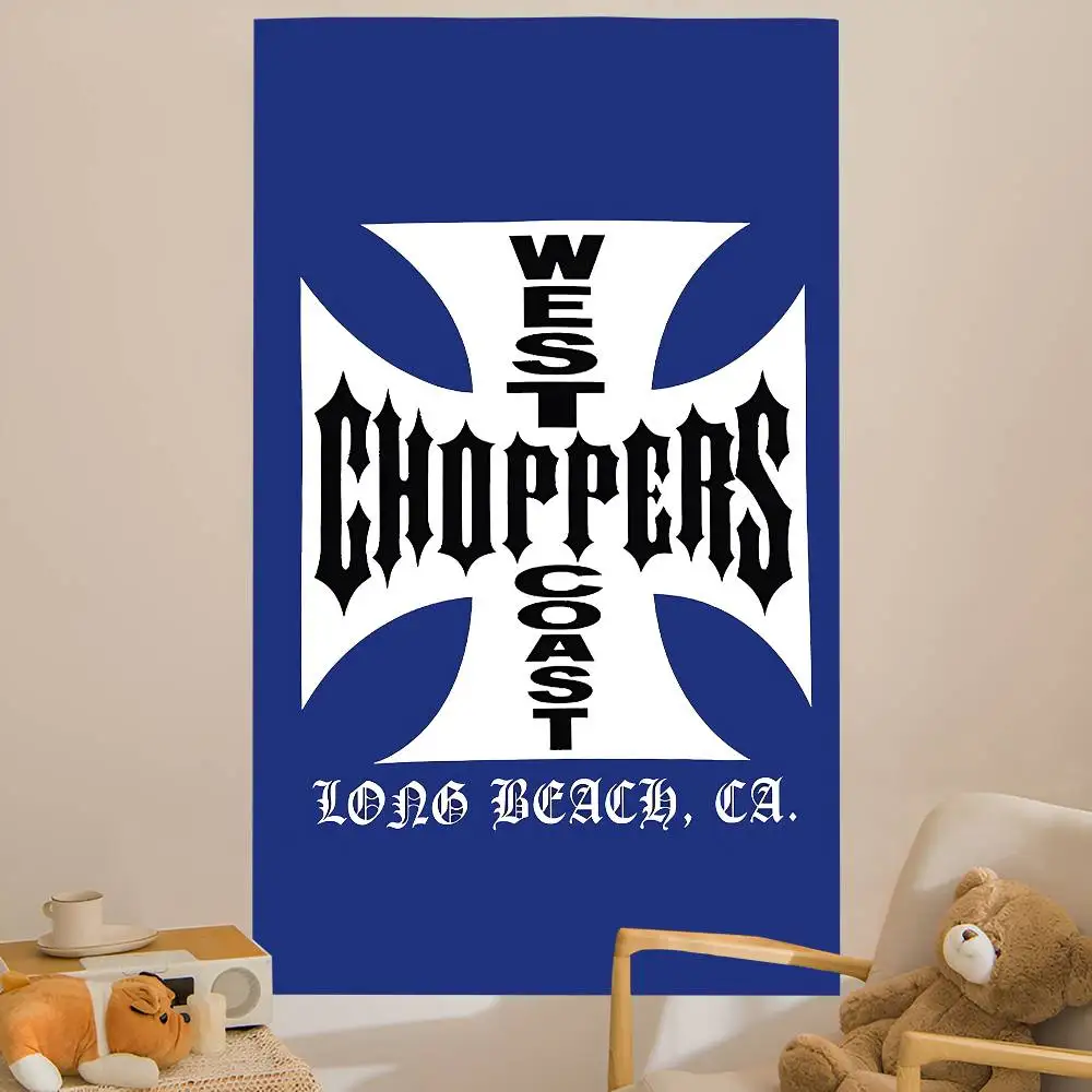 West C-Coast C-Choppers Colorful Tapestry Wall Hanging Hippie Flower Wall Carpets Dorm Decor Wall Art Decor