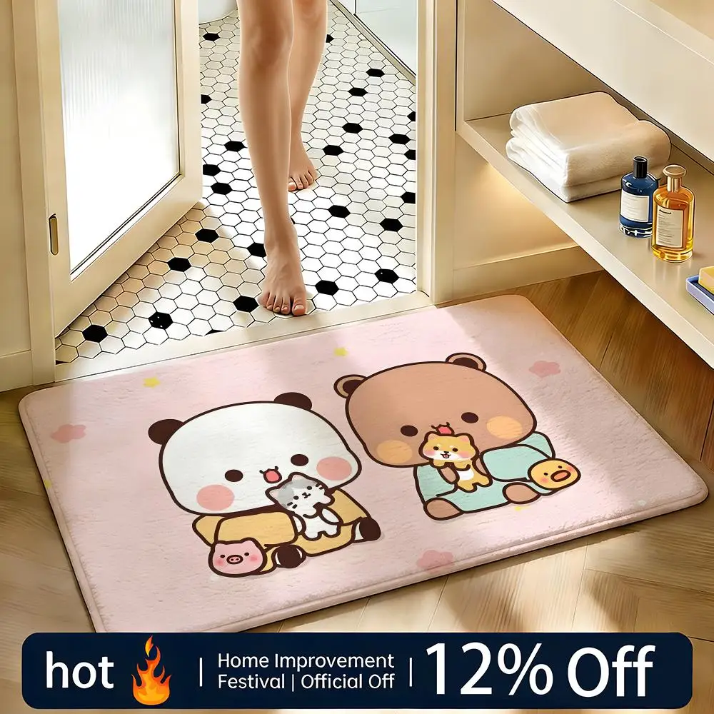 

Soft Absorbent Non-Slip Rug Character BUBU DUDU Floor Mat Home Decor Doormat Bedroom Floor Mat Shower Carpet
