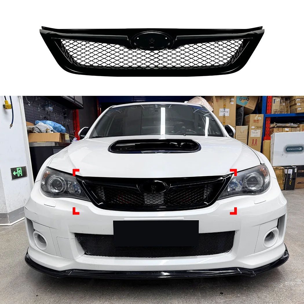 

For Subaru Impreza WRX STI 2011 2012 2013 2014 Black Grille Accessories Front Hood Grille Racing Bumper Grill Exterior