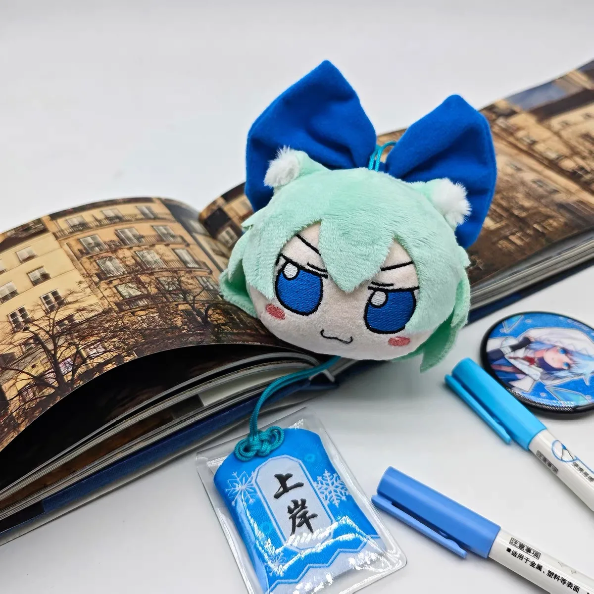 10cm TouHou Project Cirno juguetes de peluche lindo suave relleno Fumo Cosplay llavero almohada muñecas para chico cumpleaños regalo de Navidad