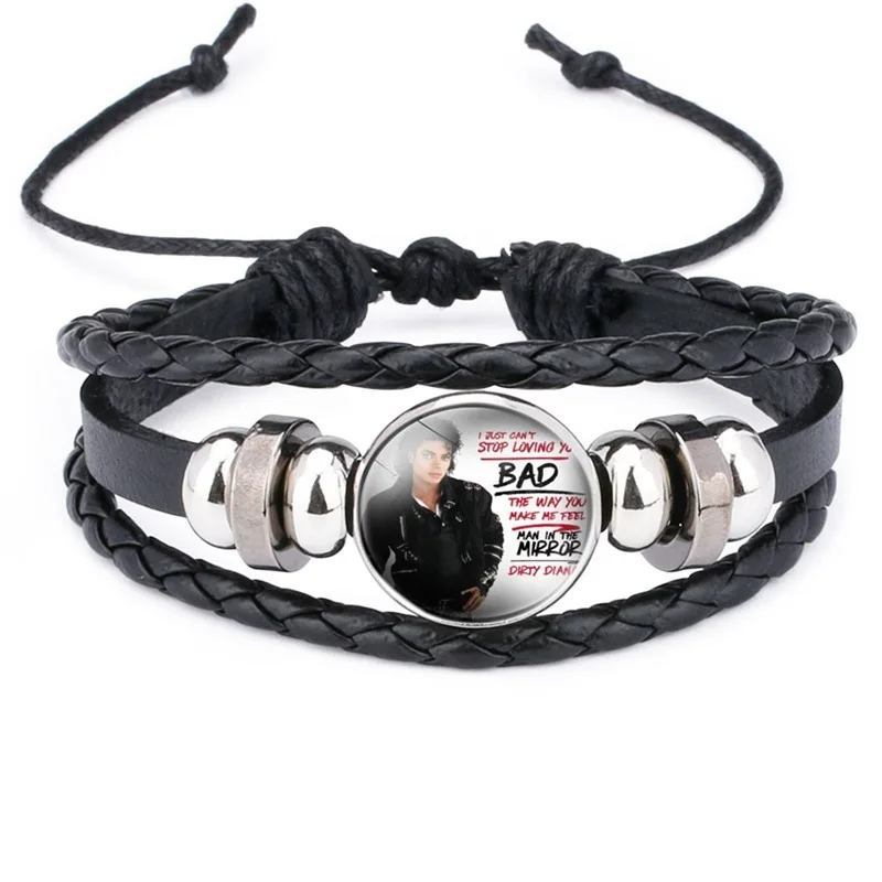 Michael Jackson Figures Bracelet Cartoon Anime Chain Bracelet Boys' Fashion Accessories Decorations Children's Birthday Gifts view 2