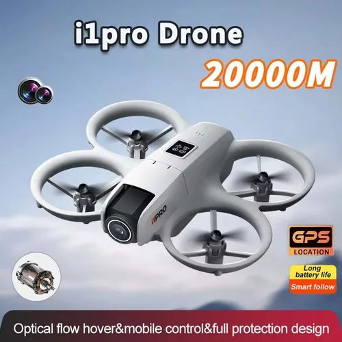 Imagen 2 del producto Nuevo Dron i1pro 8K HD cámara profesional 5G Wifi sin escobillas FPV UAV con pantalla Control remoto evitación aérea UAV RC 20000m