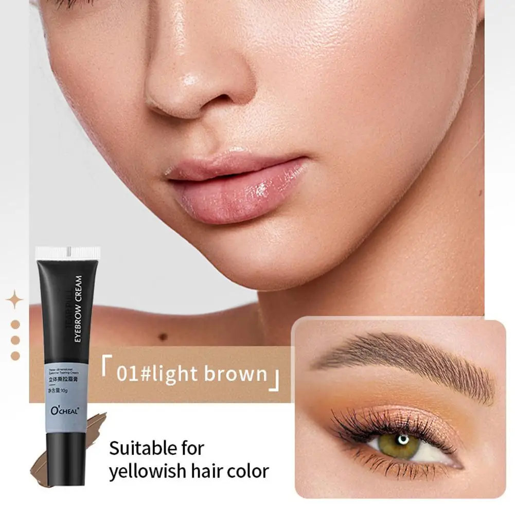 10g Semi-permanente Augenbraue Peeling Creme 4 Farben Langlebig Farbstoff Pulver Wasserdicht Augenbraue Augenbraue Stift Schweiß-beständig Wo A8B9