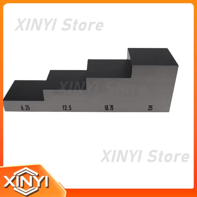 4 Step 6.25 12.5 18.75 25mm Metric Block 1018 Steel Calibration Test Block for Thickness Calibration