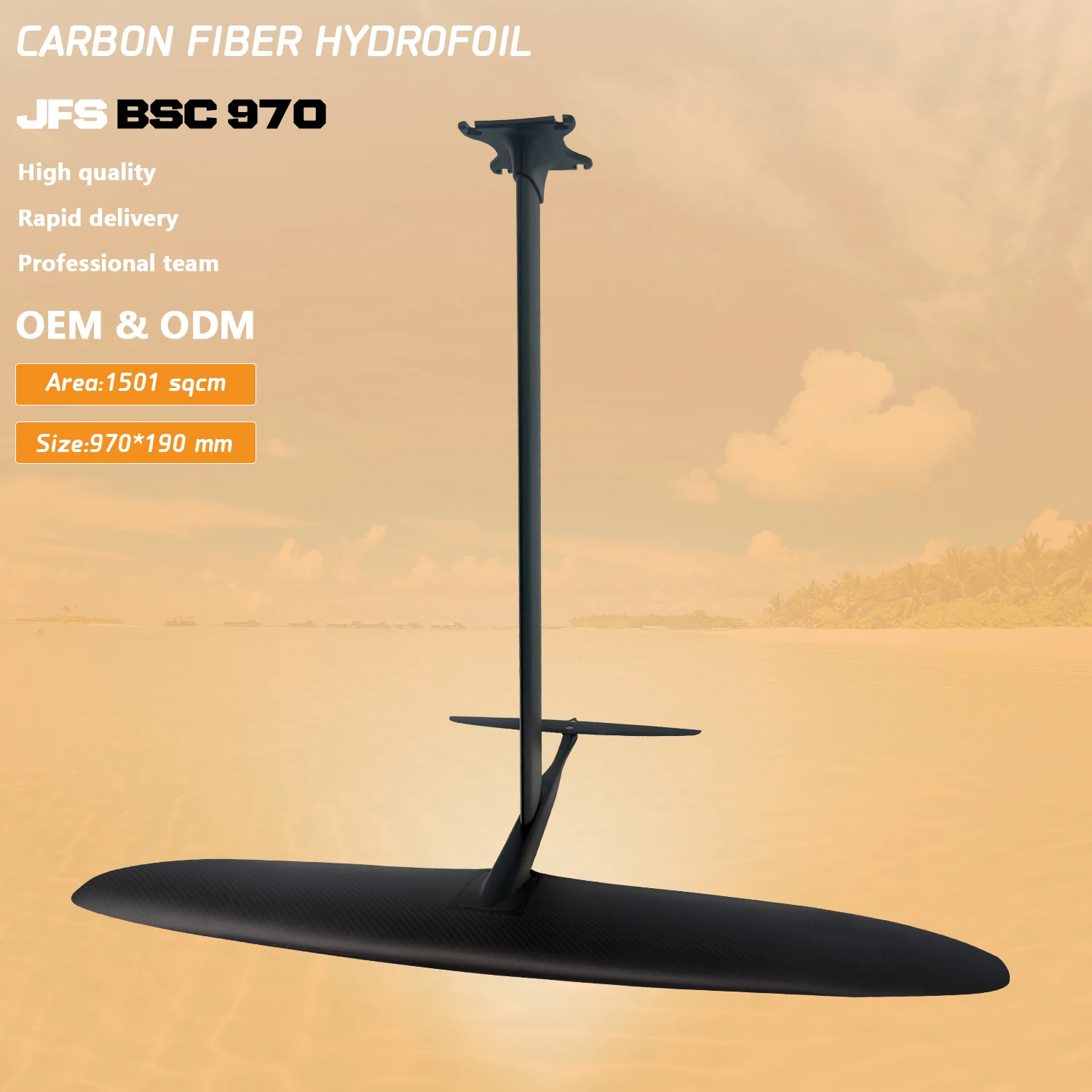 

New Design Carbon Fiber Hydrofoil Surfing Board Outdoors Wind Hydrofoil Pumping Board High Performance Paddle Surfing