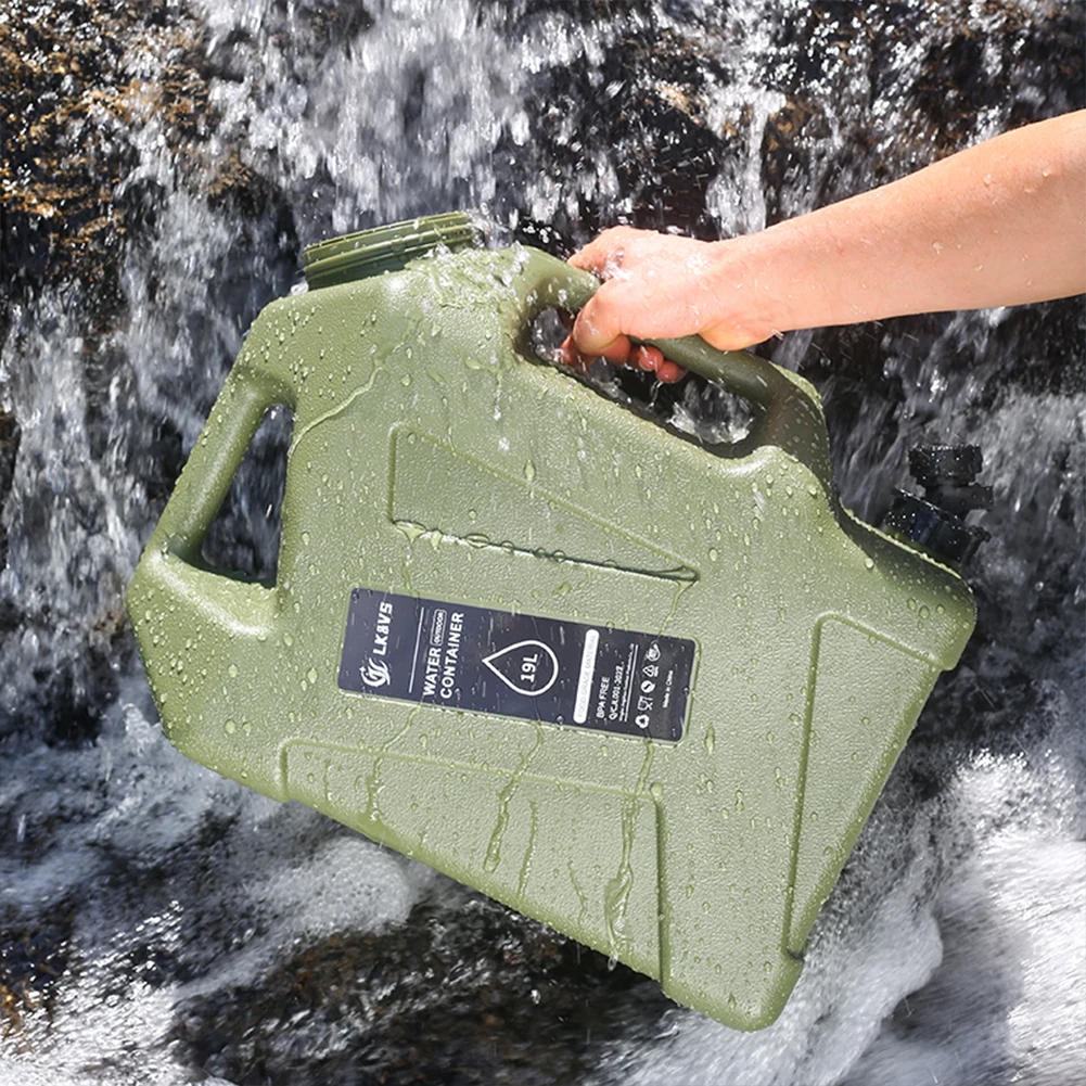 

5 Gallon Water Jug with Spigot Camping Water Container Leak-Proof Portable Water Tank Large Capacity BPA Free for Camping Hiking